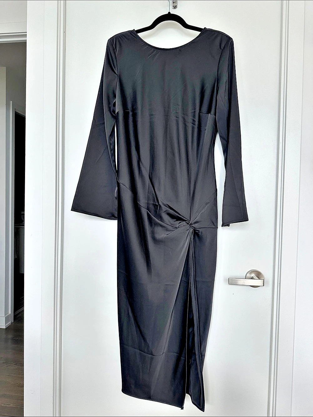 H&M Black Knot Detail Maxi Dress